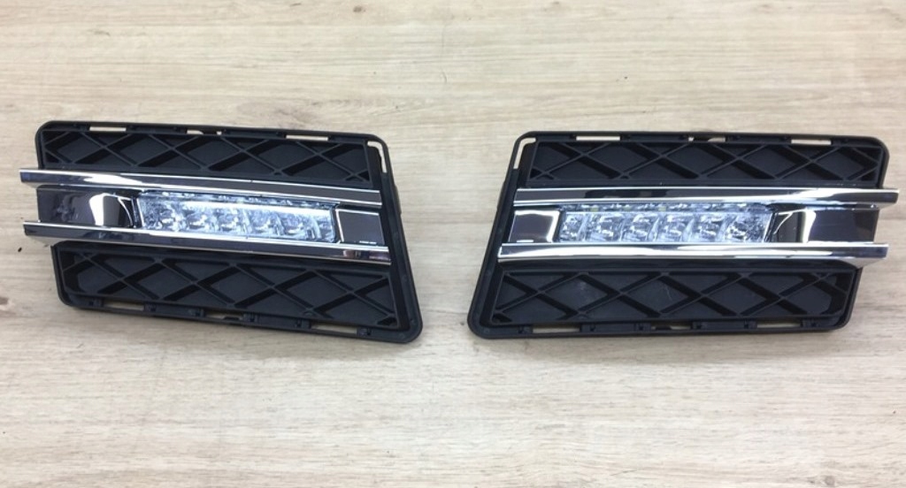 фото №15, Решётка хром правый+ левый do glk x204 2008-2012r. свет led drl движение kpl