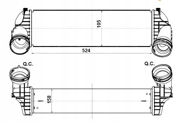 Nrf интеркулер renault renault master 2010- 30358 Цена