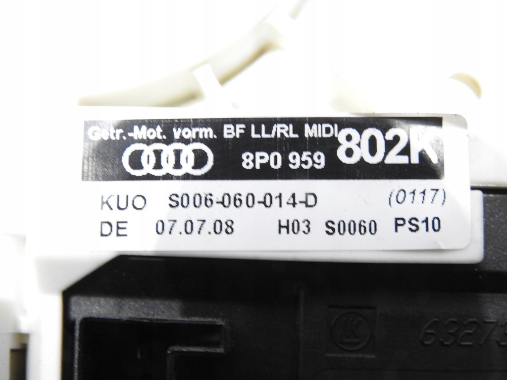 фото №7, Моторчик стекло правый перед audi a3 8p 3d lift