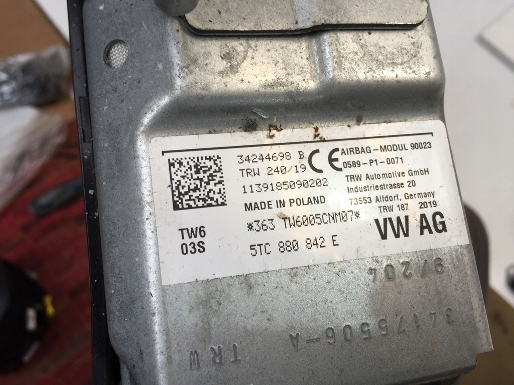 фото №10, Seat tarraco 20r подушки безпеки повітряні подушка безпеки датчик