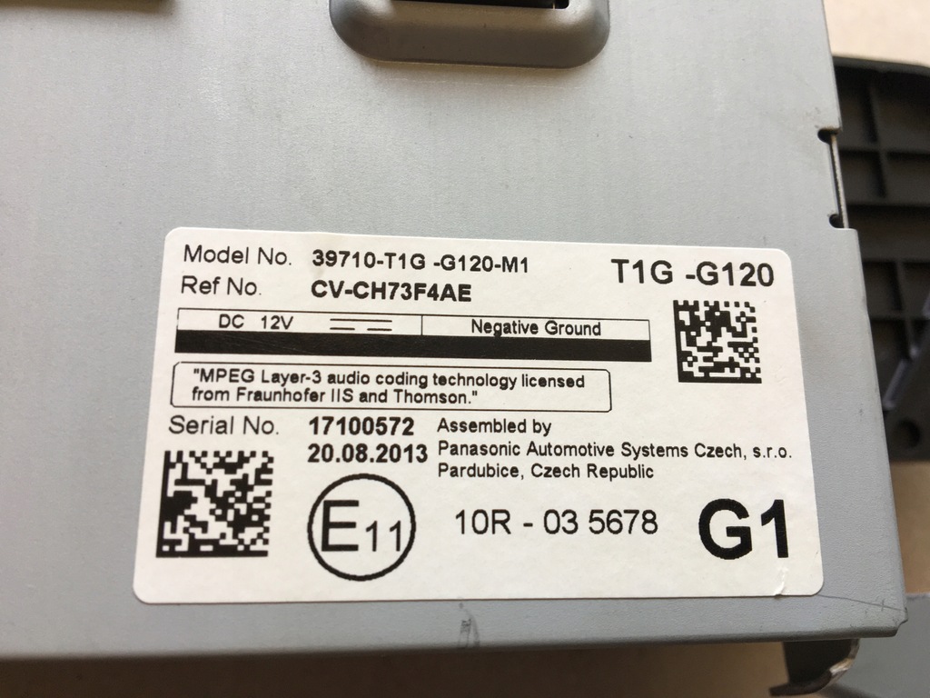 фото №7, Honda cr-v iv 12- дисплей екран радіо 39710-t1g-g120-m1 europa