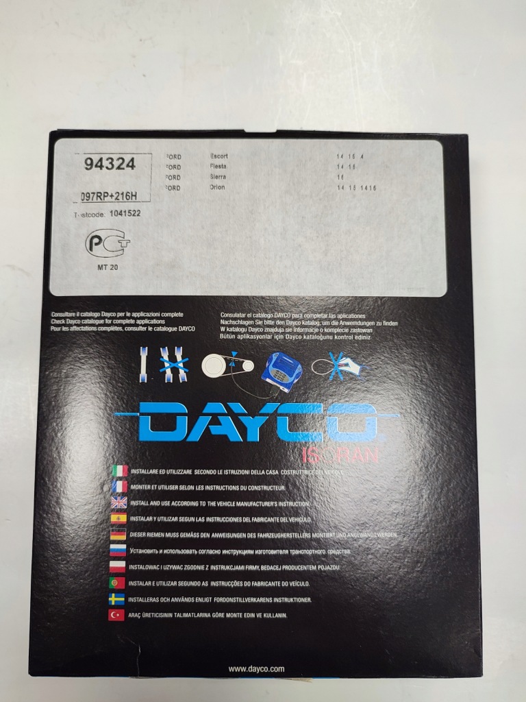 Купить Ремень распределительного вала 94324 dayco 097rp+216h