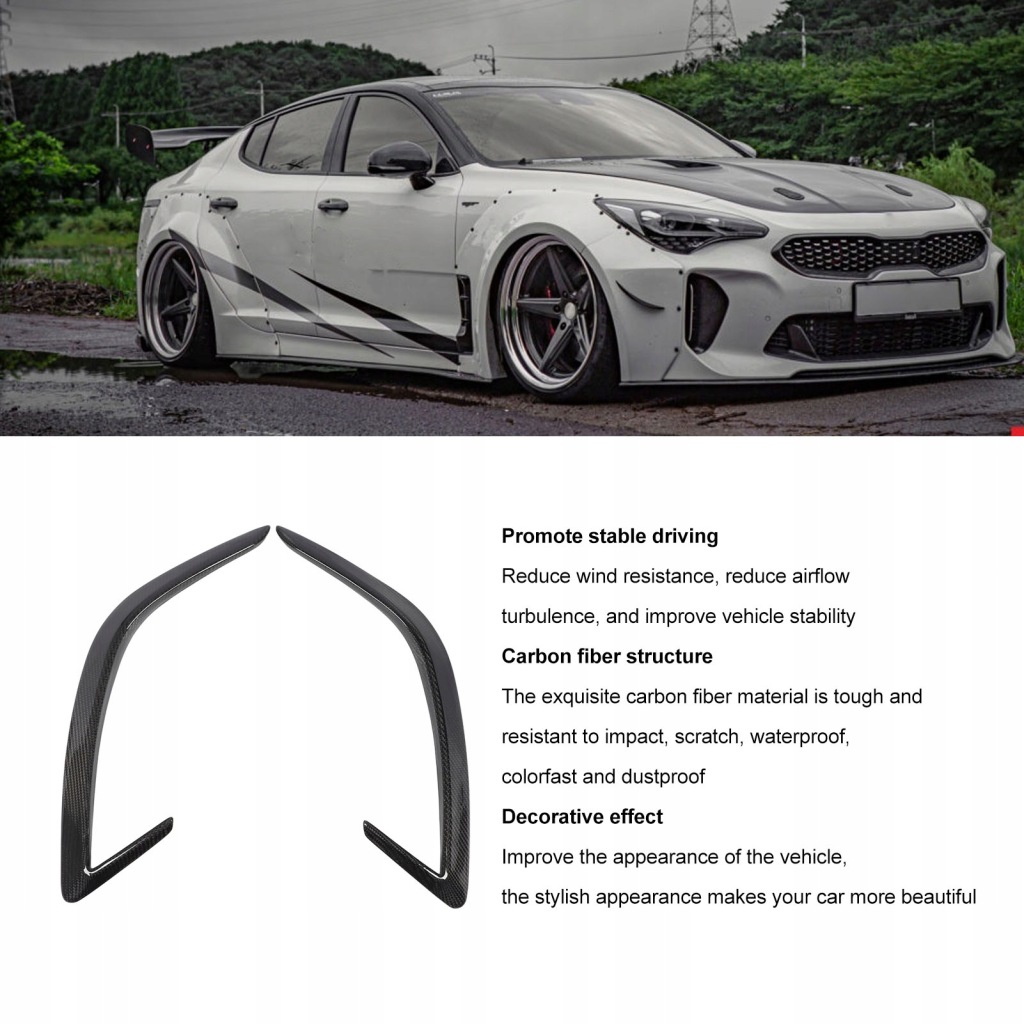 Nóż заднього бампера лівий правий блискучий dla kia stinger 2018-2023 Зі Шроту