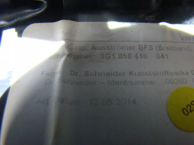 фото №5, Dekor приборная панель решётки обдув vw passat b8 3g1858416