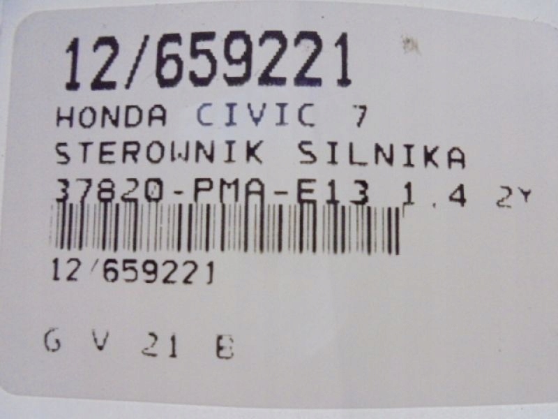 фото №6, Civic vii бортовий комп'ютер 37820-pma-e13 1,4 2y