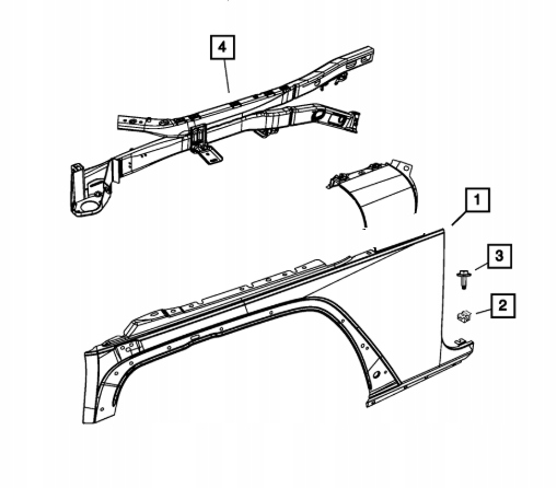 фото №8, Крыло передний перед левый jeep wrangler jk 07-17 68002399ac
