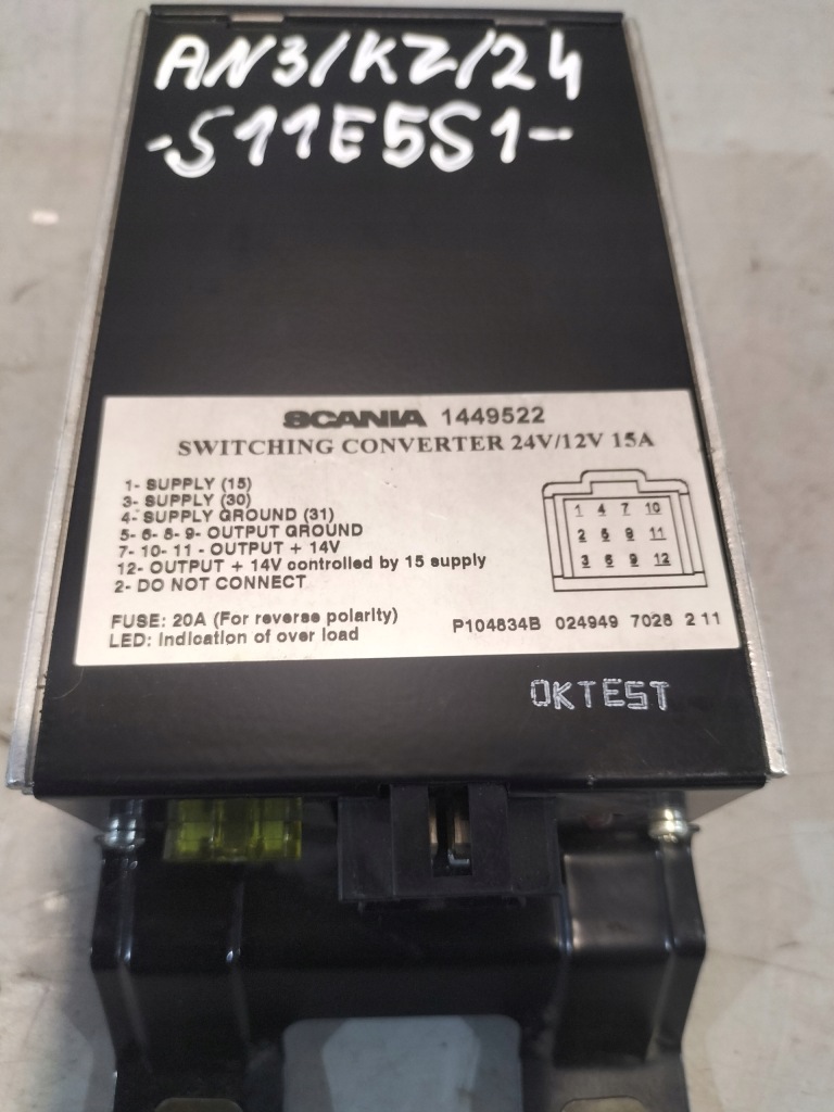 Перетворювач напруги 1449522 scania r114 la4x2na 380 Ціна