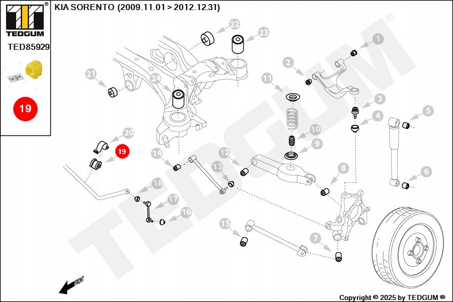 фото №13, Полиуретановая втулка стабилизатора hyundai kia