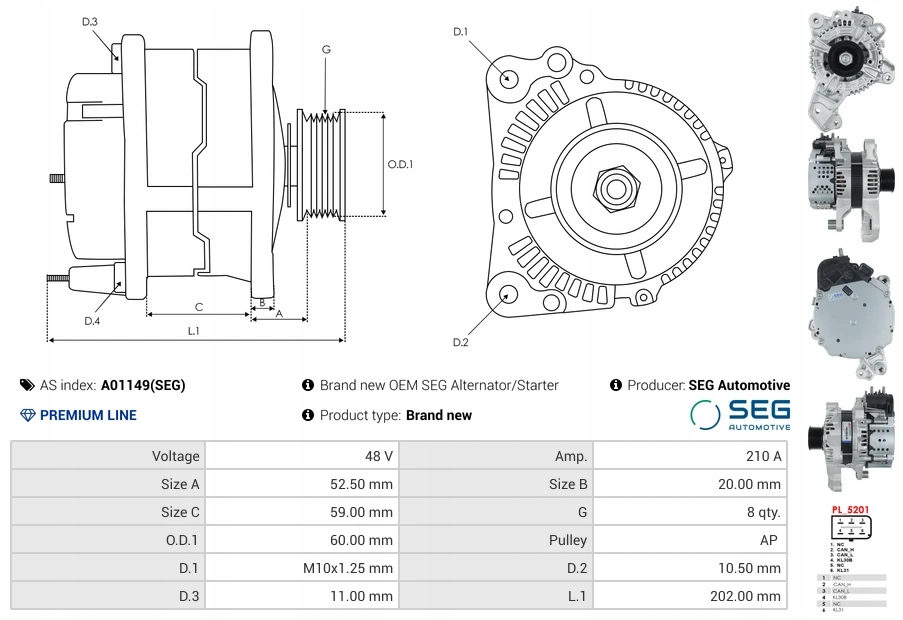 Купить Brand new oem seg alternator/starter