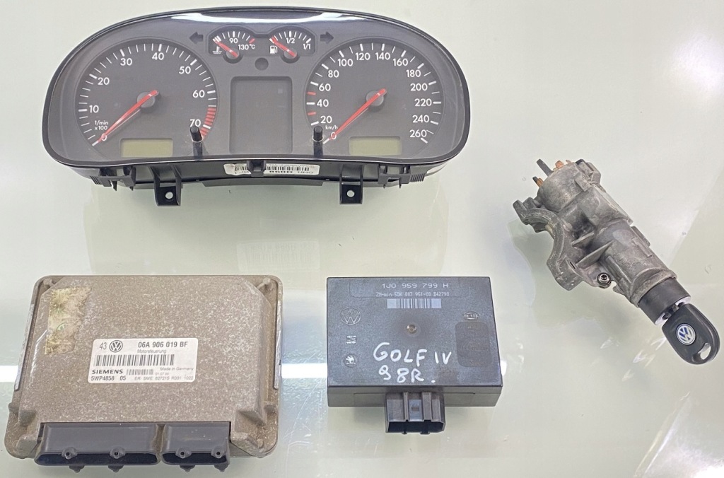 фото №1, Vw golf iv 98 r 1.6 sr набір стартовий бортовий комп'ютер блок керування двигуна