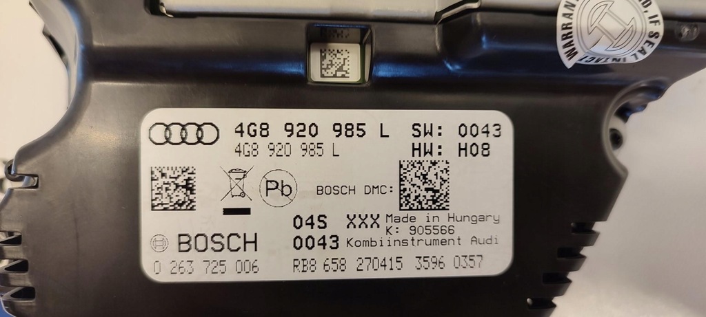 фото №6, Audi a7 4g счетчик приборы mph/kmh anglik 4g8920985l rhd