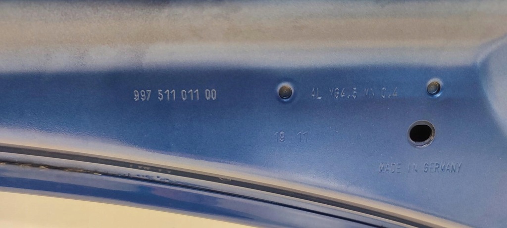 фото №11, Porsche 997 cayman s 987 капот крышка двигателя cobalt blau 99751101100