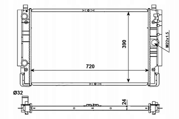 Радиатор двигателя nrf 509515 7d0121253 Цена