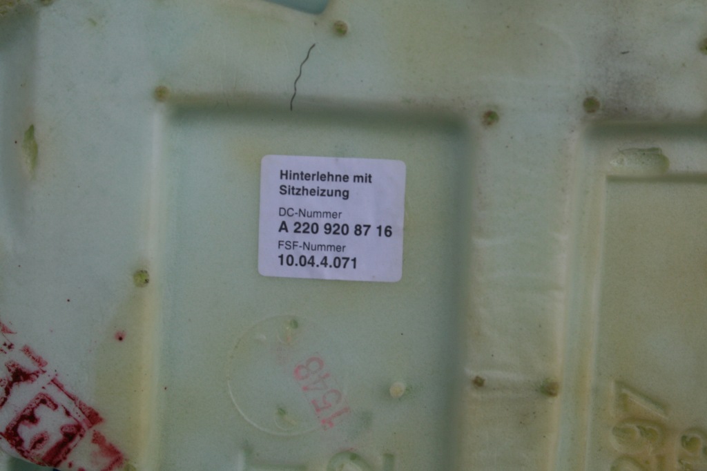 фото №14, Mercedes w220 lift спинка сидіння задня royalblau