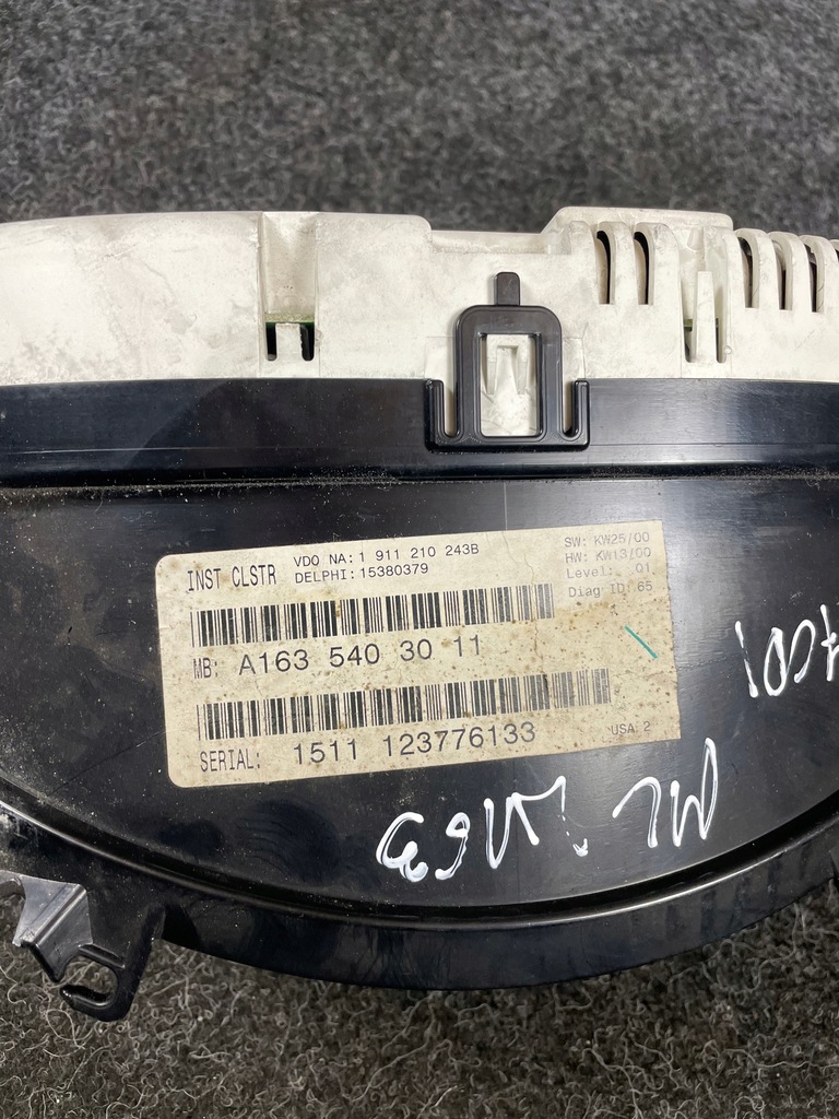 фото №7, Mercedes ml w163 2.7 cdi лічильник прилади a1635403011