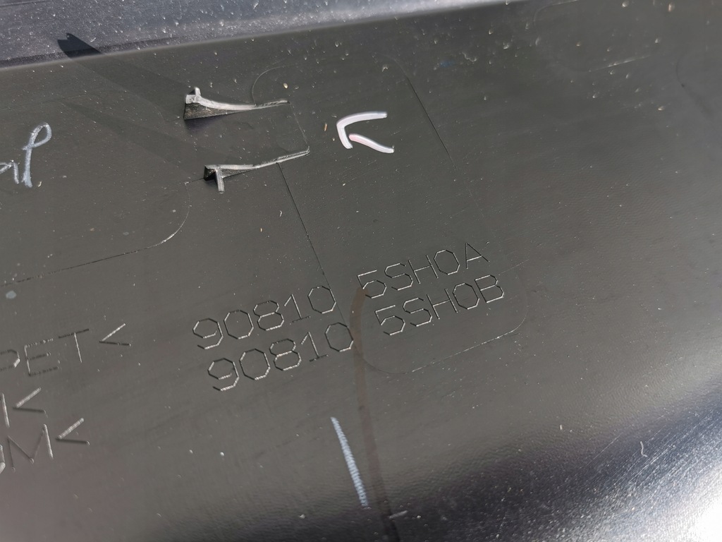 фото №14, Nissan leaf ii 17- накладка спойлер кришки багажника задня задній 960325sk0a