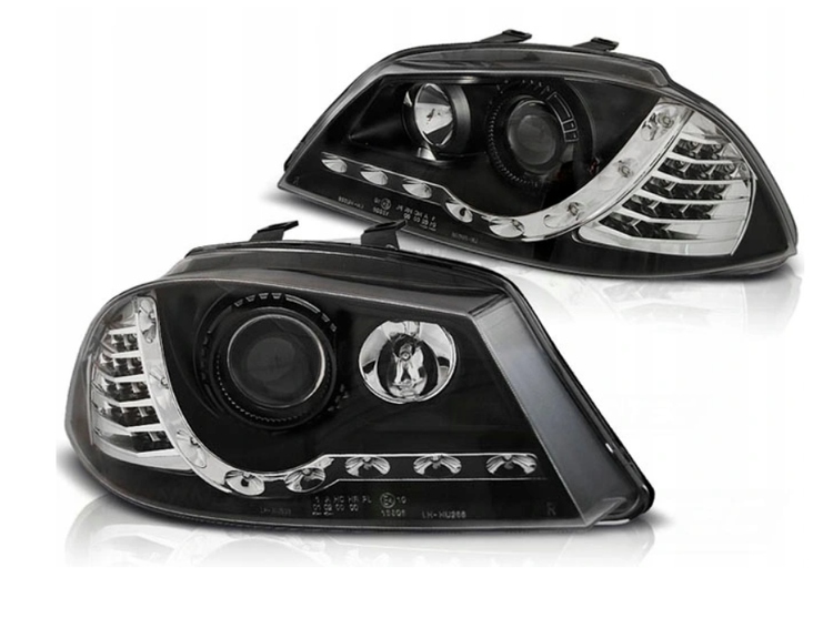 фото №1, Лампы фары seat ibiza 6l 02-08 black led