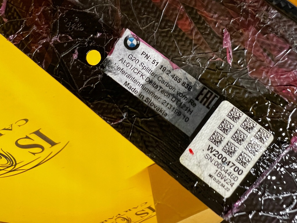 фото №15, Kpl спойлер спліттер бампера перед bmw 3 g20 m performance карбон новий oem