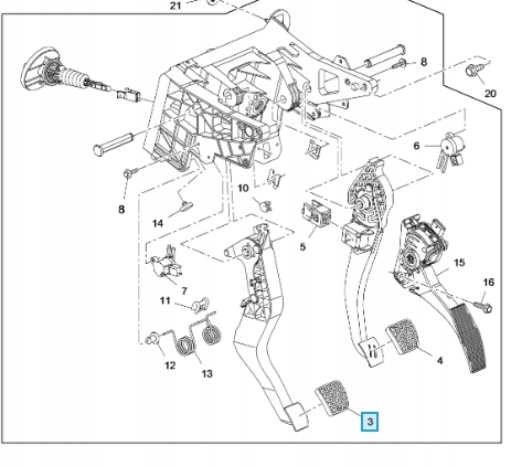 фото №9, Накладки педалей сцепление / тормоз opel astra k