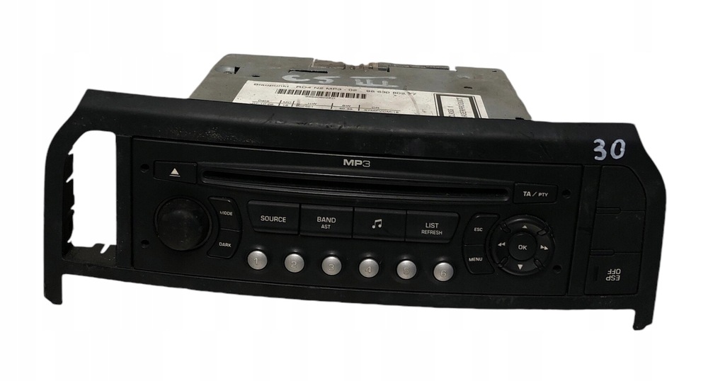 фото №1, Радио cd mp3 citroen c5 iii 9663080277