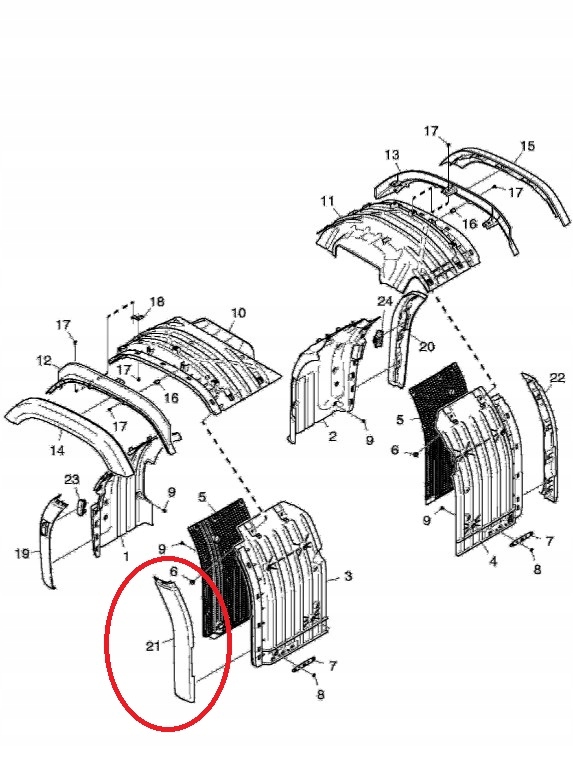 фото №3, Молдинг крыла задняя левая scania s / r 2017-