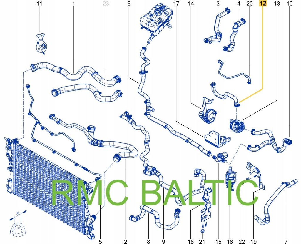 фото №11, Шланг wody renault megane iv 1.5 dci 110602095r