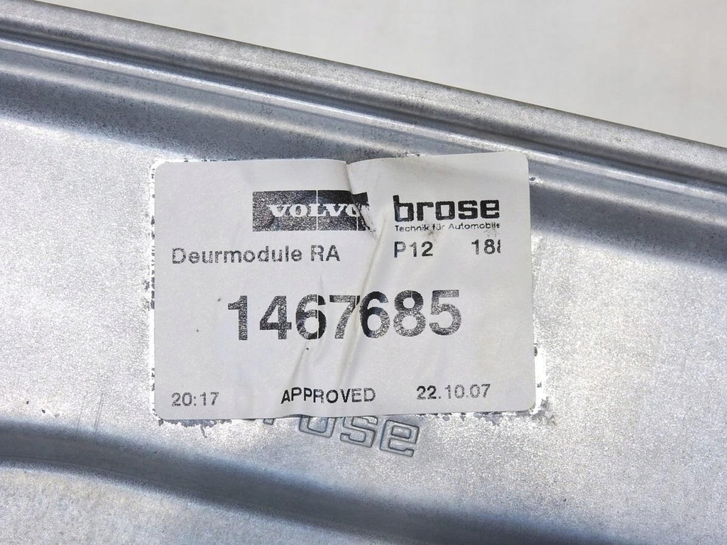 фото №8, Механізм підйомник скло правий задня volvo v50 lift