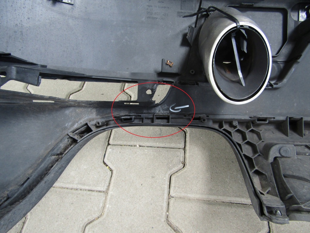 фото №9, Бампер задняя porsche macan 95b 13-/końcówki выхлоп