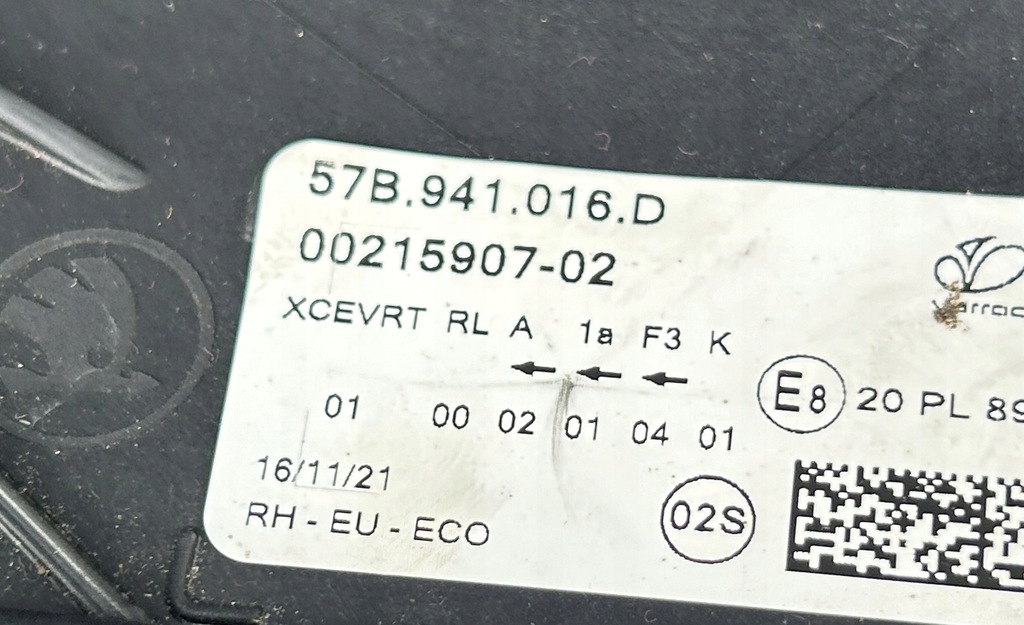 фото №10, Лампа правая перед передняя skoda karoq full led 57b941016d