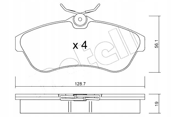фото №1, Metelli тормозные колодки тормозные citroen c2 1.6 jm_