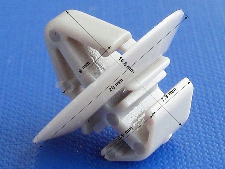 фото №2, 10x кліпса накладки nissan primastar renault kangoo master trafic otw/poziom