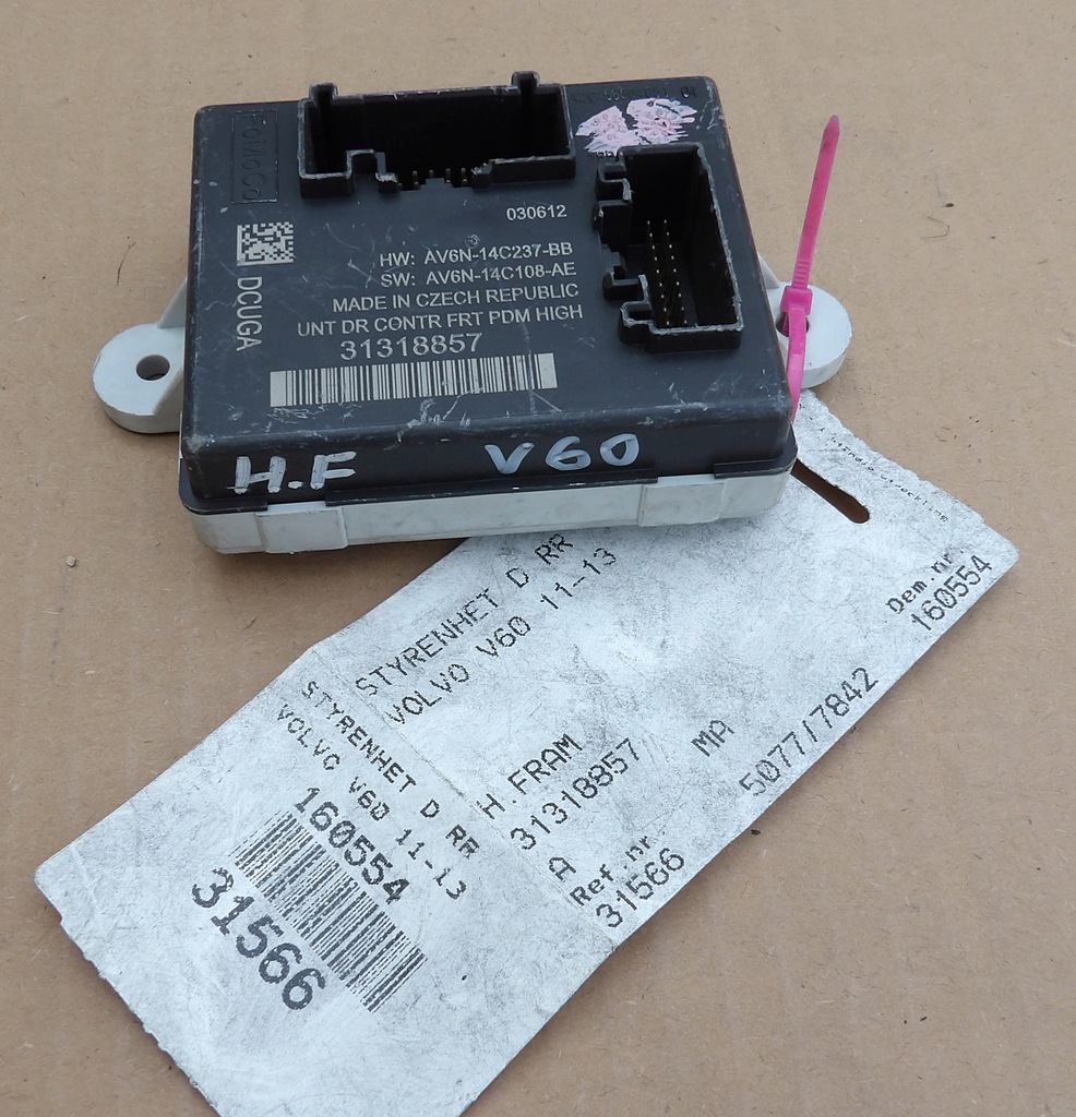 фото №1, Volvo s60 v60 модуль двері 31318857