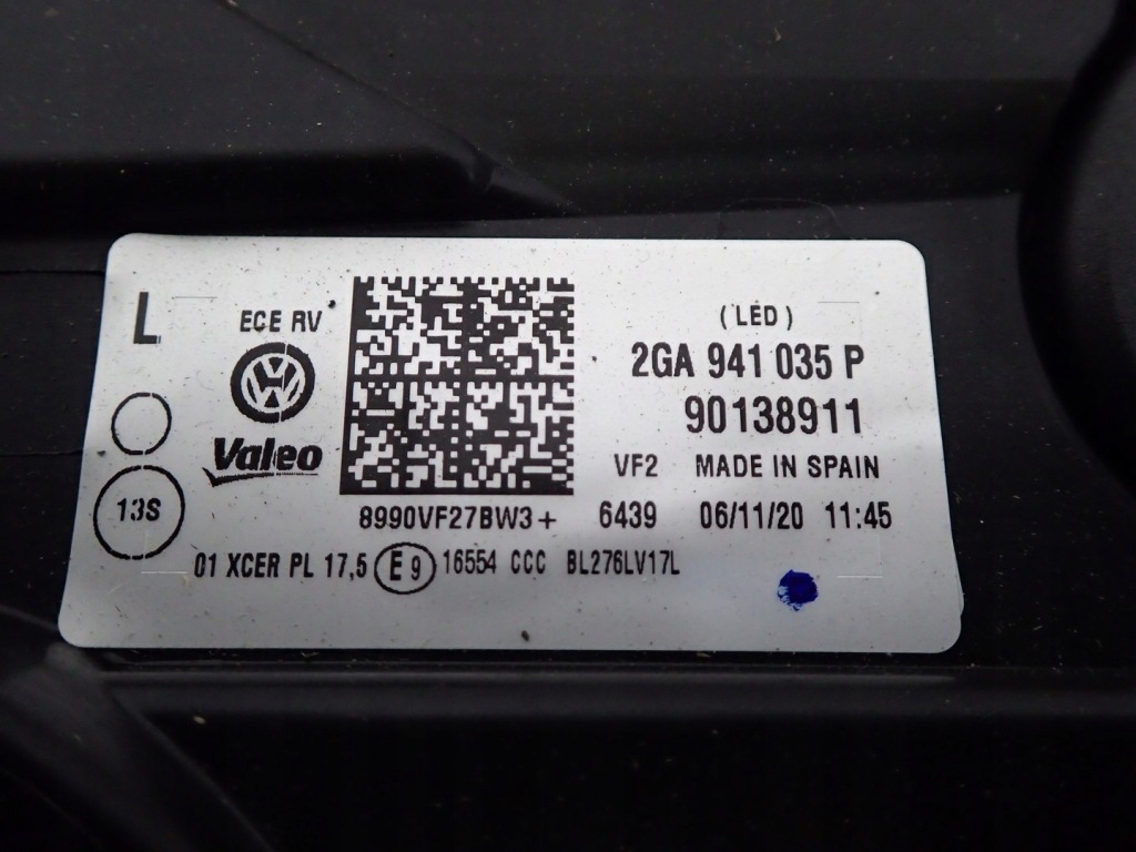 фото №3, Лампа левая левый full led vw t roc a11 2ga941035p