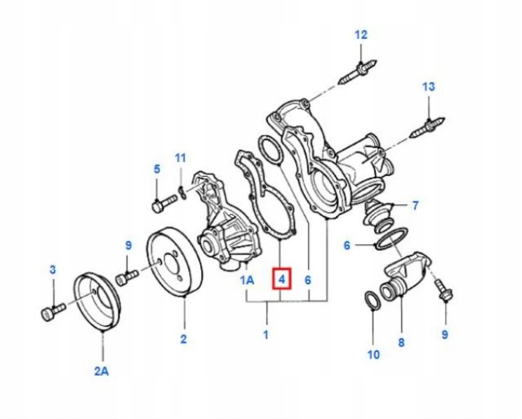 фото №7, Прокладка насоса wody ford galaxy 94-06 1031880