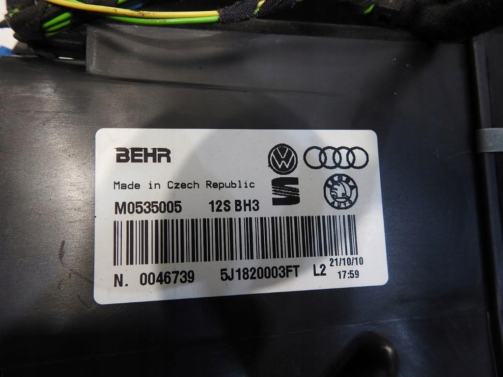 фото №7, Отопитель skoda fabia ii 1.2 12v 5j1820003ft