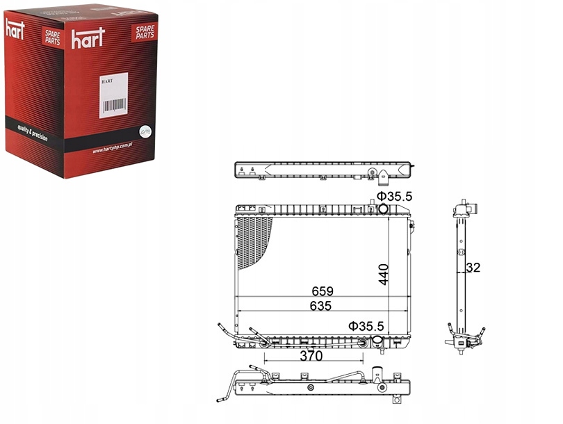 фото №1, Радіатор kia carnival 2.9crdi 06- hart