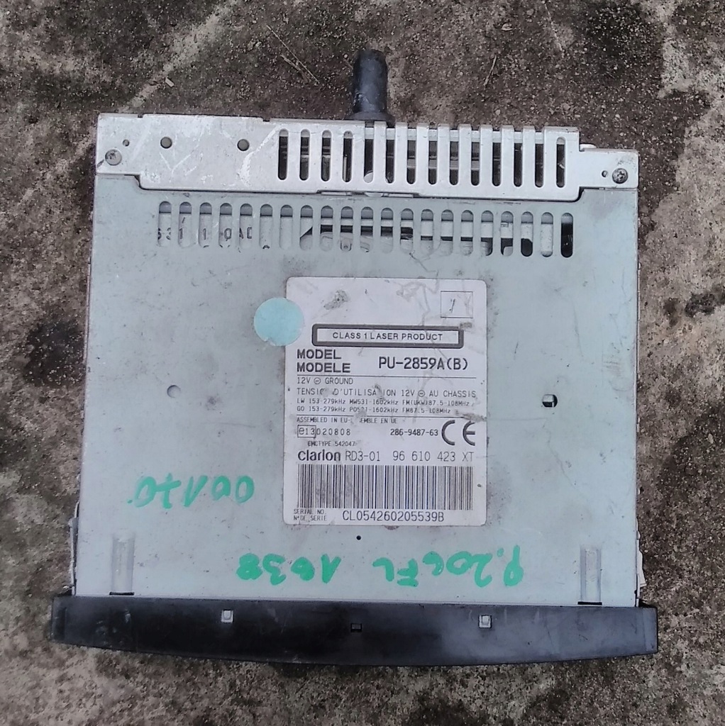 фото №2, Peugeot 206 fl радіо cd 96610423xt