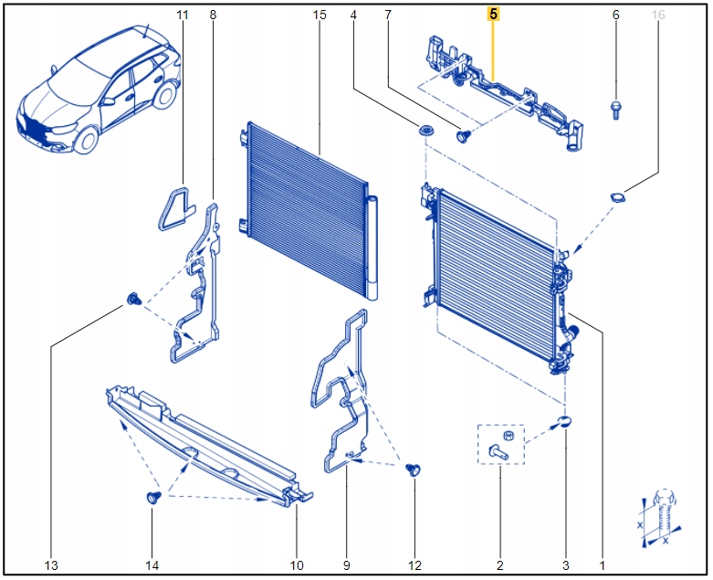 фото №4, Верхній захист радіатора кронштейн renault kadjar