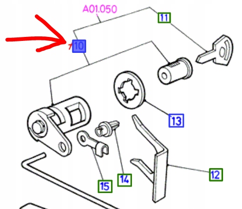 фото №1, Вкладка замка крышки задний ford transit 1990-1993