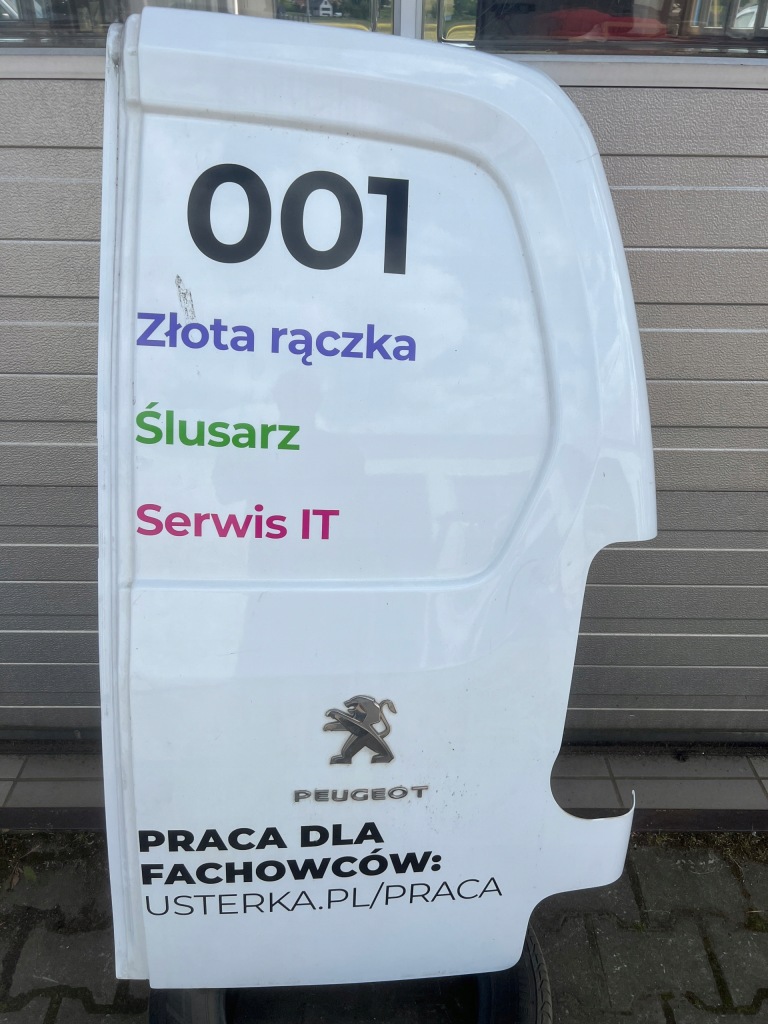 фото №1, Peugeot partner iii 19- дверь правое задняя задние распашные цвет ewp