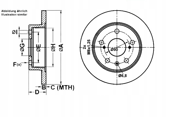 фото №1, Ate тормозные диски тормозные 2szt. suzuki sx4 s-cross vita