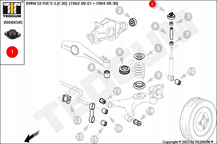 Hart подшипник амортизатора /t/bmw 3 e30 82-94 /me Недорого