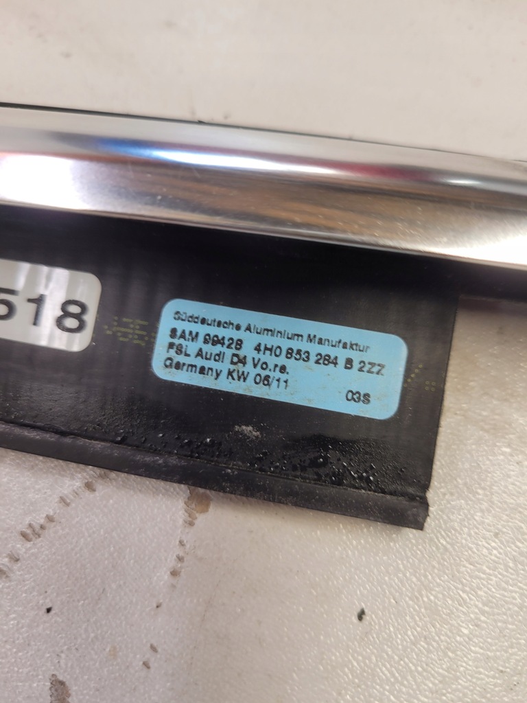 фото №7, Молдинг хром двері p перед audi a8 d4 4h0853284b