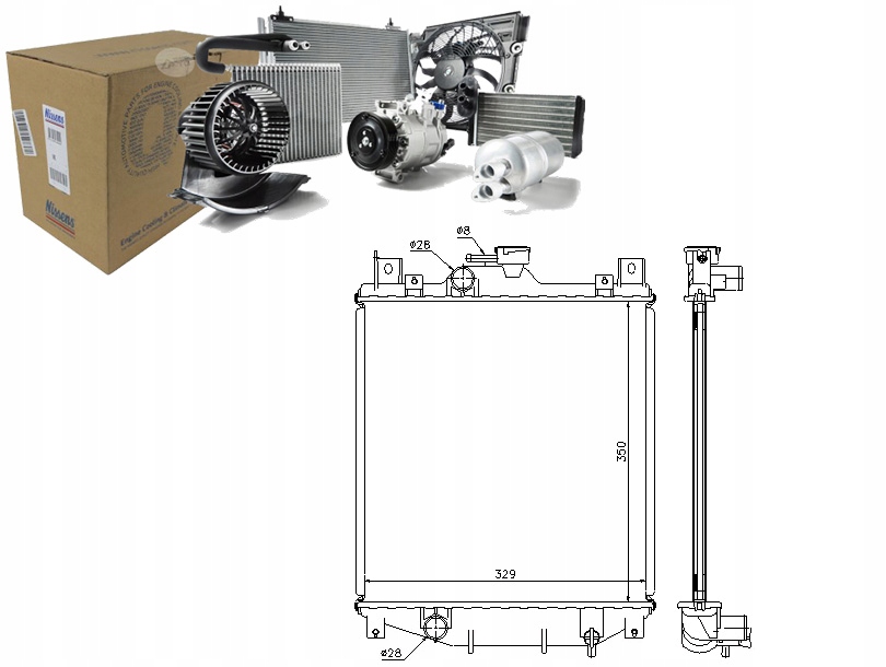 фото №1, Nissens радіатор двигуна suzuki swift swift ii 1.