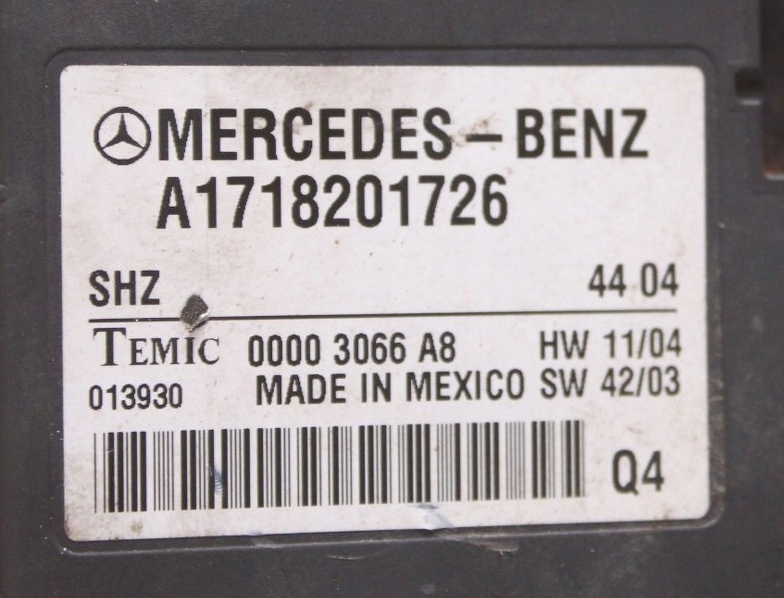 фото №2, Модуль комфорта mercedes slk w171 r171 a1718201726
