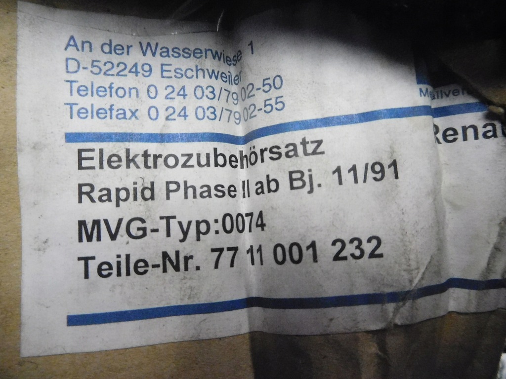 фото №5, Набор разъём renault оригинальный номер 7711001232