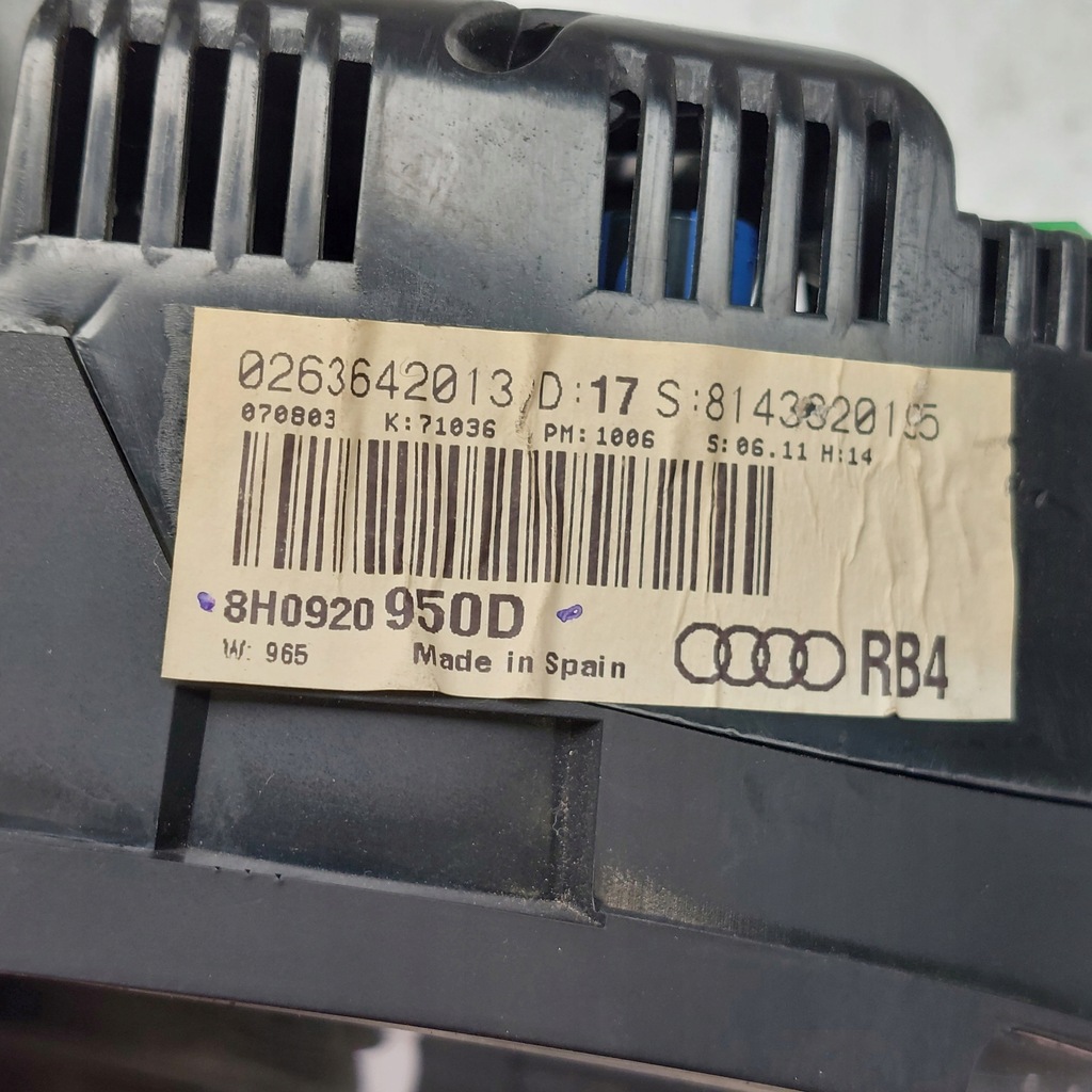 фото №13, Audi a4 b6 лічильник прилади 8h0920950d 0263642013