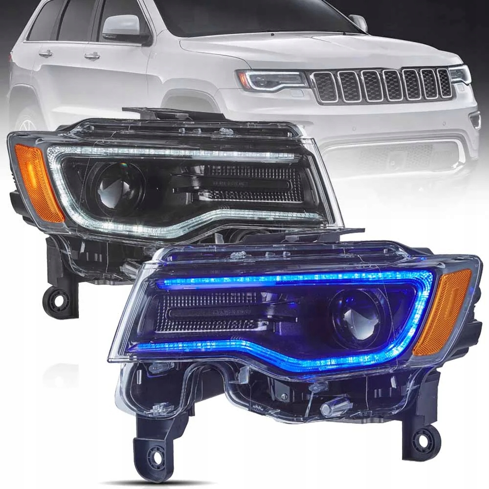 фото №3, Фари лампи day line light led jeep grand cherokee wk2 lift 2013-2021