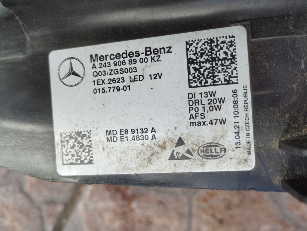 фото №9, Лампа ліва full led mercedes eqa eqb w243 x243