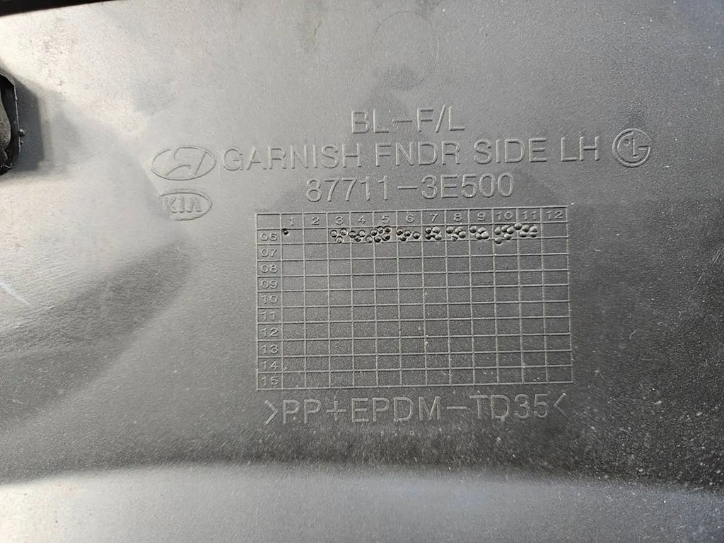 фото №10, Молдинг накладка крила лівий перед eb kia sorento i lift 07-09